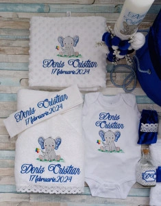 Trusou botez baiat Elefantel albastru