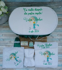 Trusou botez Micul Print verde