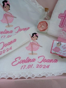 Trusou botez Balerina roz