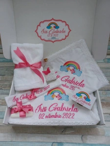Trusou botez fetita Curcubeu, 8 piese