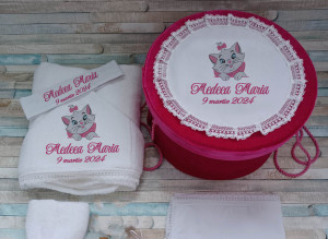Trusou botez fetita pisicuta Marie 8 piese