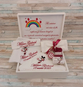 Trusou botez Mickey Fotbal ,8 piese visiniu