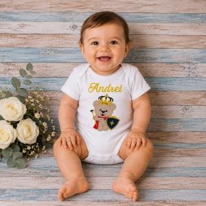 Body bebe personalizat Ursuleț rege