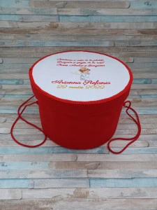 Cutie trusou botez Ingeras rosu