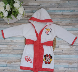 Halat de baie copii, din bumbac 100% Minnie