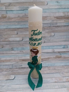Lumanare botez Ingeras Verde