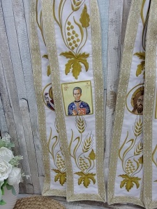 Paterite brodate Iisus Hristos si Maica Domnului  85cm 