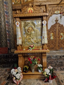 Paterite brodate Mantuitorul si Maica Domnului cu Pruncul