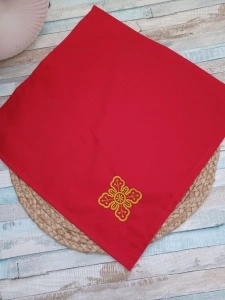 Procovat Servețel pentru Impartasanie, dimensiune 30x30 cm rosu