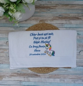 Prosop personalizat Nasu mic/Nasa mica ,70x140 cm Unicorn