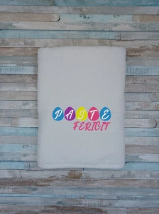 Prosop personalizat Paste fericit ,bumbac