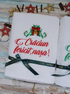 Set 2 prosoape Cadou Craciun nasi 