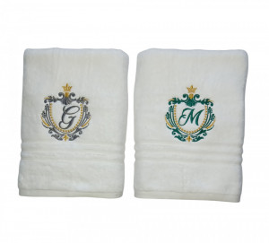 Set 2 prosoape personalizate Monograma