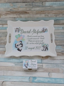 Set Tavita Mot Personalizata Ursulet Panda 