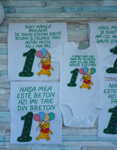 Set tricouri familie 1 an Winnie the Pooh