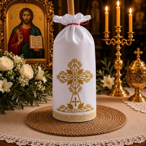 Stergar pentru lumanarea de Paste Cruce 45x45 cm