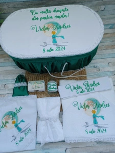 Trusou botez Micul Print verde