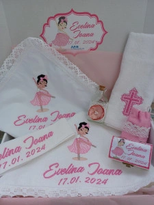 Trusou botez Balerina roz