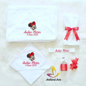 Trusou botez fetita Minnie ,7 piese