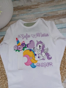 Body personalizat 1 an Unicorn