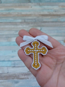 Cruciulita botez brodata unicat -Marturie botez