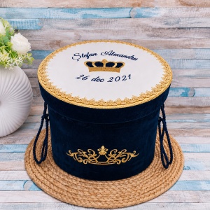 Cutie trusou botez Coronita -Micul print