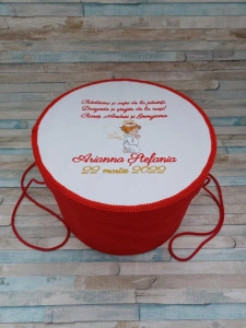 Cutie trusou botez Ingeras rosu