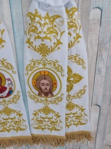 Paterite brodate Iisus Hristos si Maica Domnului 