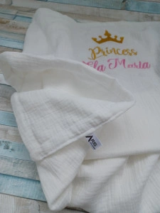 Paturica bebe de vara personalizata Princess,100x100 cm