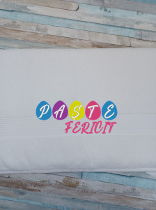 Prosop personalizat Paste fericit ,bumbac