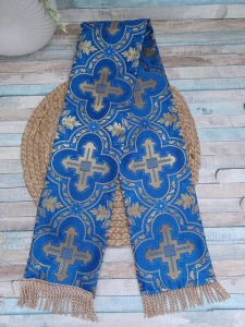 Semn pentru Sfanta Evanghelie 124×15 cm Albastru/Auriu
