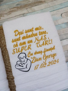 Idei cadou nasi botez. Set prosoape brodate cadou nasi de botez