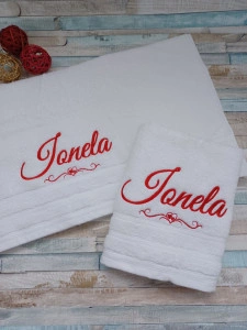Set 2 prosoape personalizate Ionela
