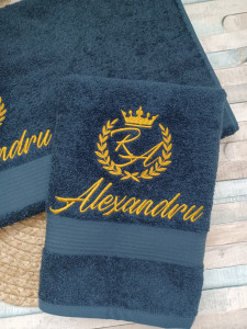 Set prosoape brodate .Cadou personalizat barbati