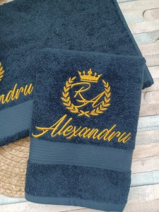 Set prosoape brodate .Cadou personalizat barbati