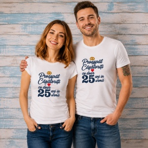Set 2 tricouri Proaspăt căsătoriți, 25ani