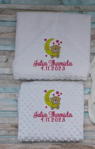 Set baita a doua zi -cadou Nou nascut - Ursulet pe luna
