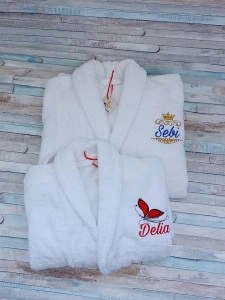Set halate baie din bumbac personalizate
