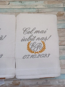 Set prosoape Cadou Nasi Cel mai iubit/a nas/a 