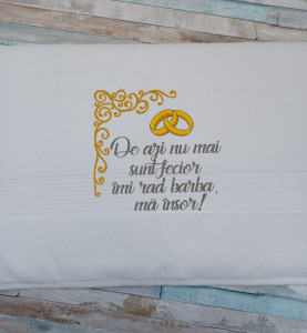 Set prosoape Nunta In curand voi fi mireasa Imi rad barba ma insor 50x100cm