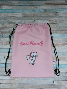 Set rucsac si prosopel gradinita personalizat Pisicuta Marie 35x45cm