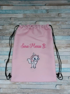 Set rucsac si prosopel gradinita personalizat Pisicuta Marie 35x45cm