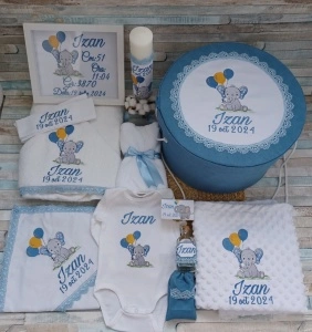 Set trusou botez Elefantel cu baloane,13 piese
