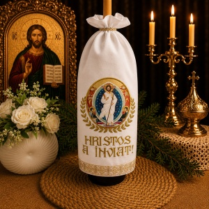 Stergar pentru lumanare Icoana Invierii Domnului 45x45 cm