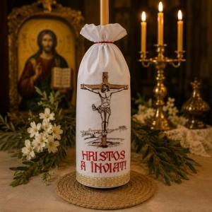 Stergar pentru lumanarea de Paste Iisus Hristos 45x45 cm