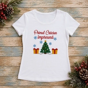 Tricou personalizat Primul Craciun Impreuna