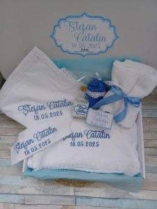 Trusou botez baiat Personalizat nume ,8 piese