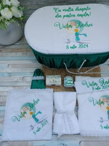 Trusou botez Micul Print verde