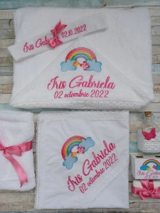 Trusou botez fetita Curcubeu, 8 piese