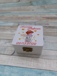 Trusou botez fetita Ingeras rosu, 12 piese